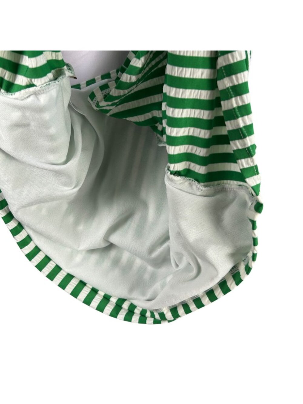 NEW Crown & Ivy Striped Halter Tankini Set Sz 12 Swimsuit Green & White Striped - Picture 9 of 9